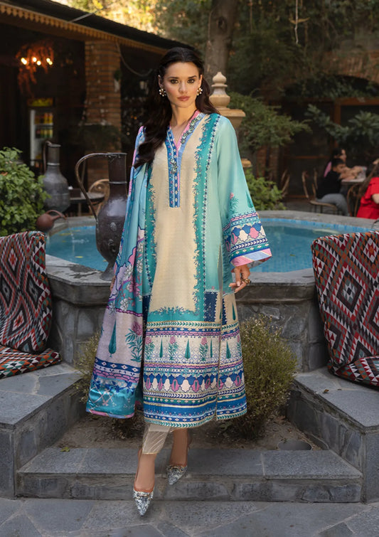 Mushq Hemline Nirvana Printed Silk'25 D-07 Seraphic Dust