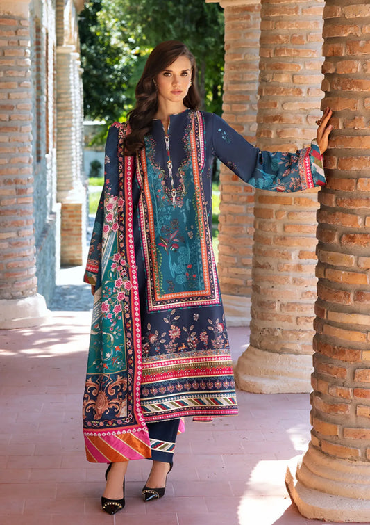 Mushq Hemline Nirvana Printed Silk'25 D-03 Nova Bloom