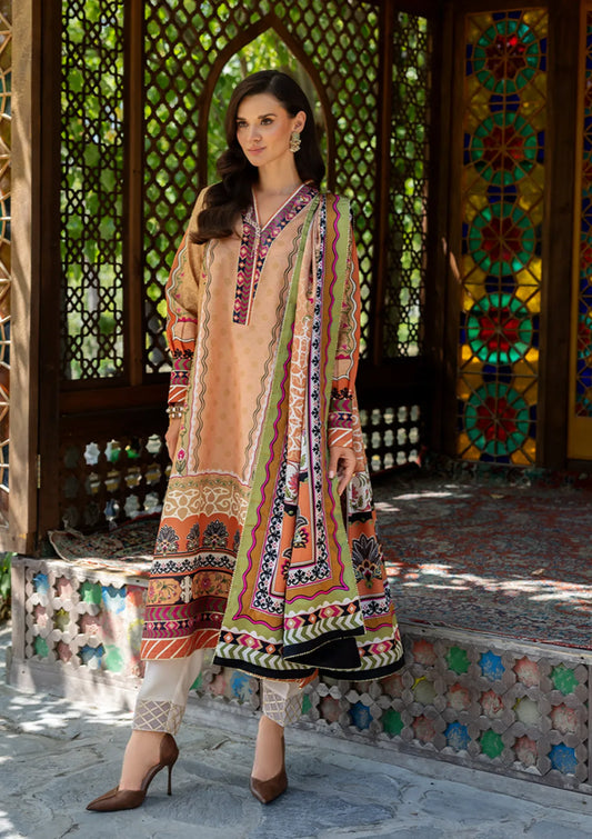 Mushq Hemline Nirvana Printed Silk'25 D-01 Solara Crest