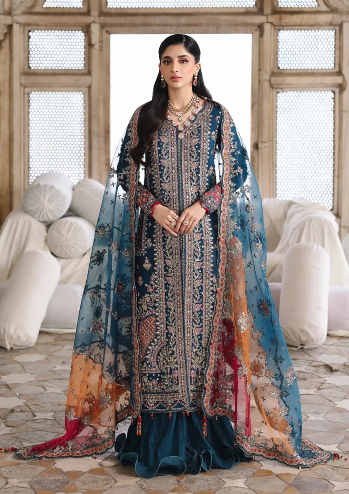Qalamkar Shadmaani Wedding Formals'25 RH-02 NEELAM