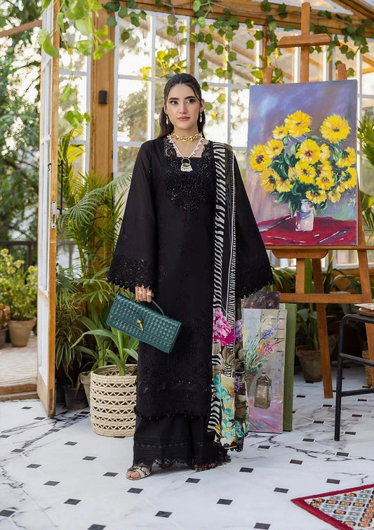 Elaf Ecraft Chikankari Chiffon '25 Eec-2A Queen Of Dusk