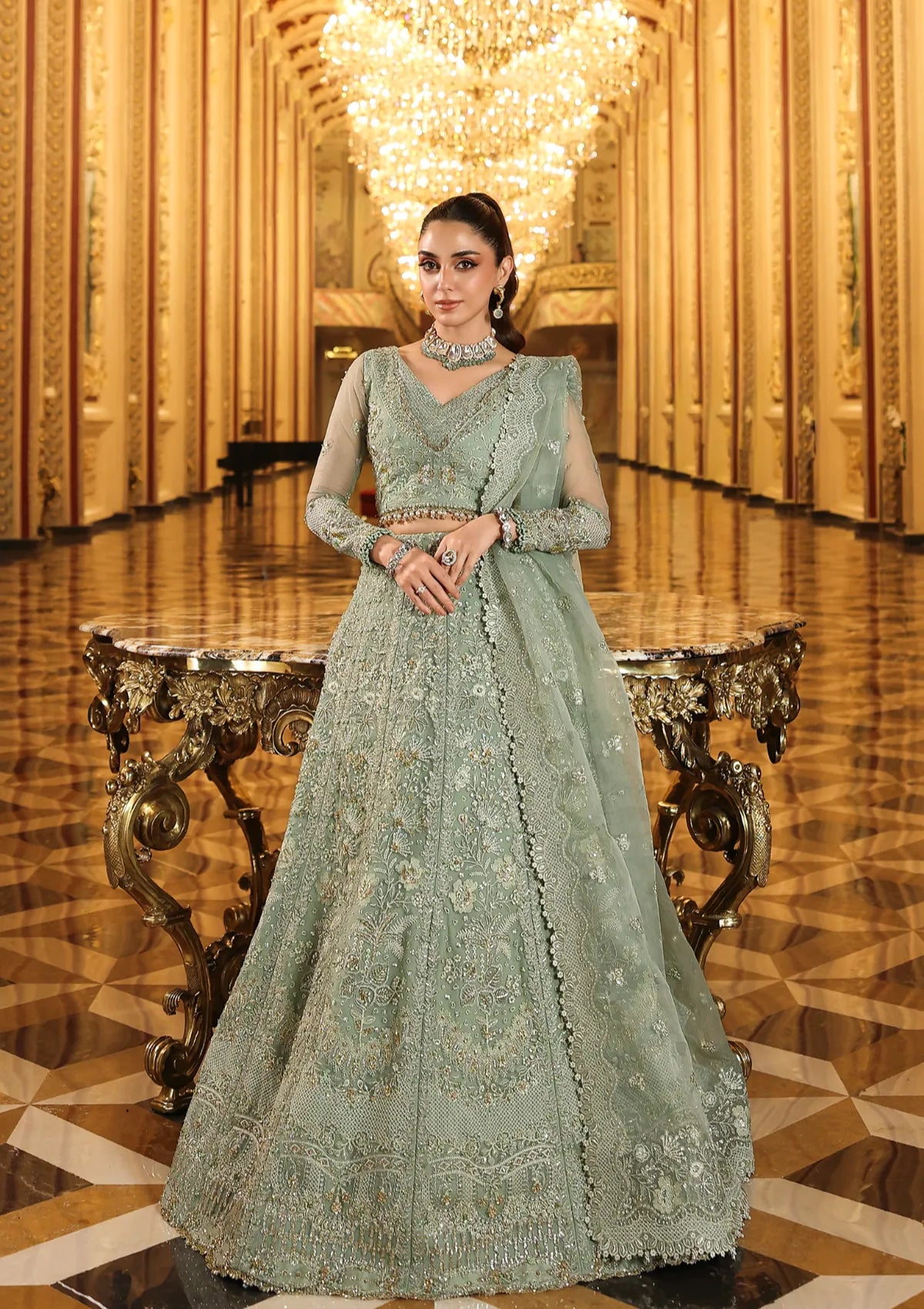 Elaf Stardom Handwork Formal'25 ESH-03 LIME LIGHT