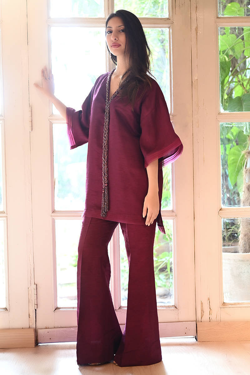 BURGUNDY WITH PANTS
