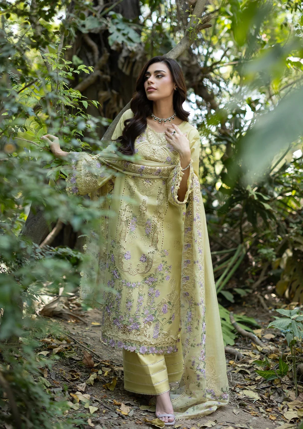 Elaf Luxury Lawn Vol-2'26 ELQ-7A BUTTER YELLOW