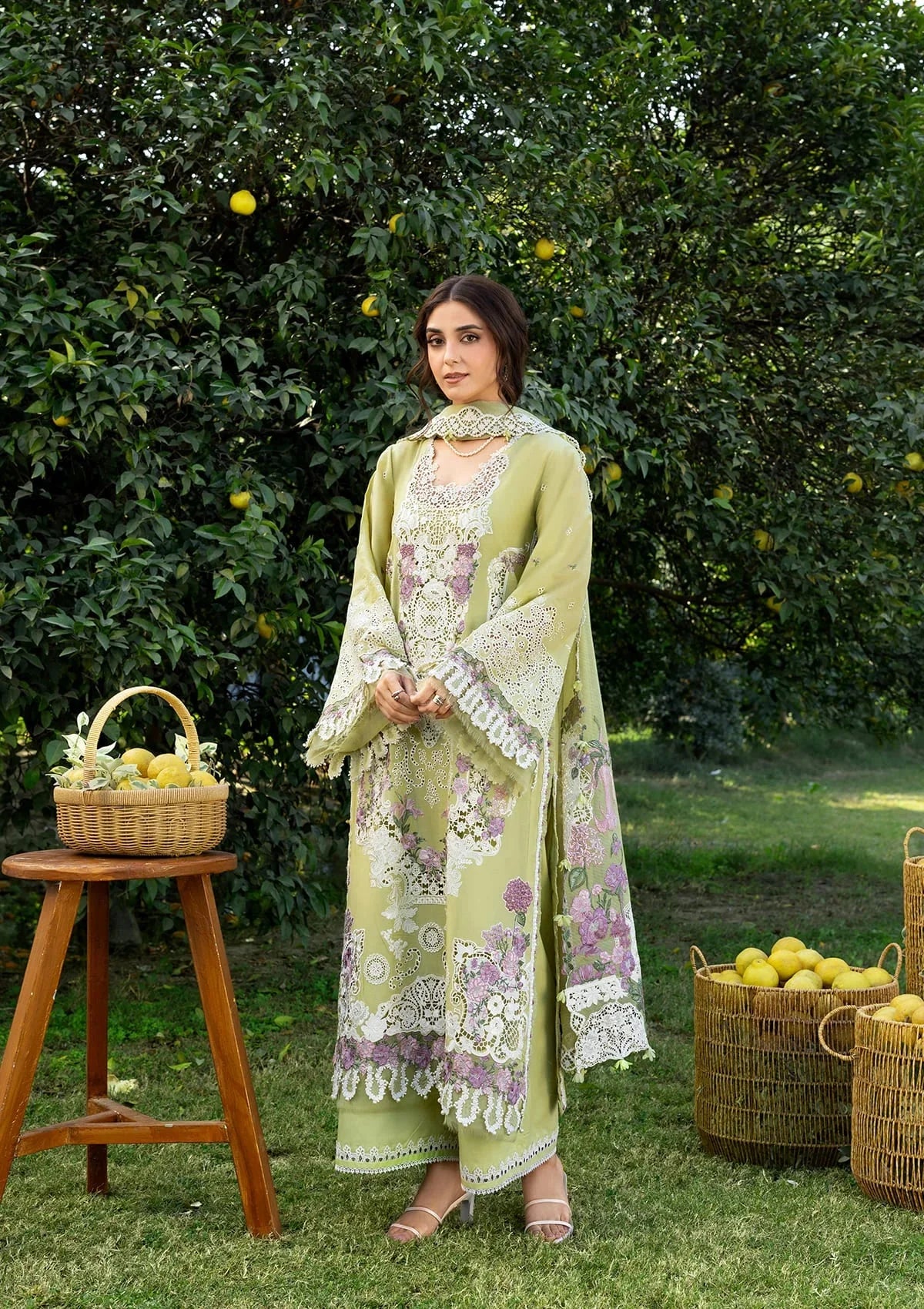 Elaf Luxury Lawn'26 ELY-08 PISTACHIA