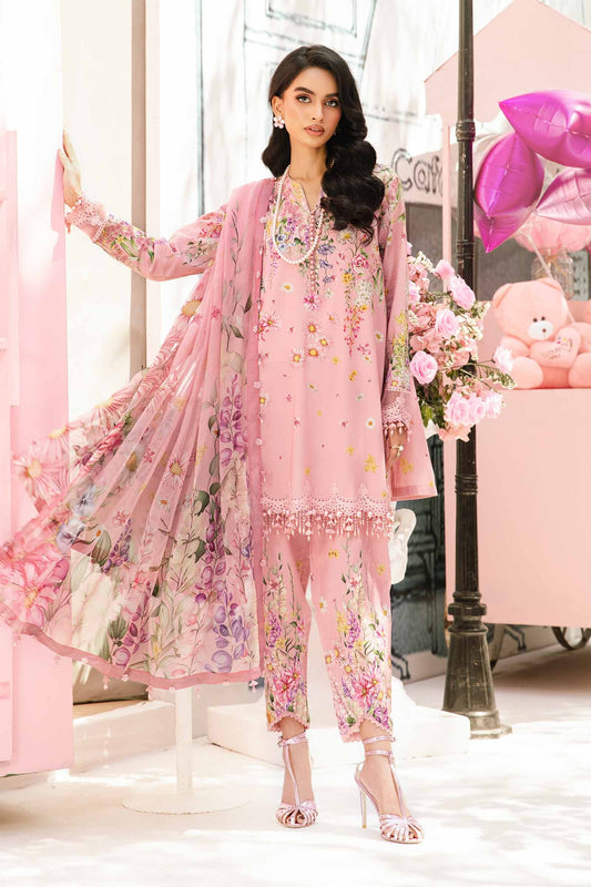3 Piece Unstitched Embroidered Lawn Suit | MPT-2603-B