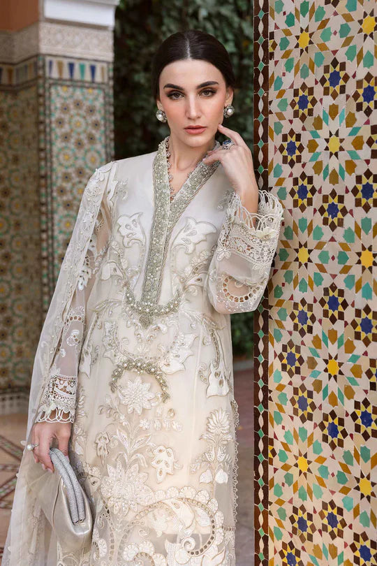 3 Piece Unstitched Embroidered Organza Suit | D-2506-A8