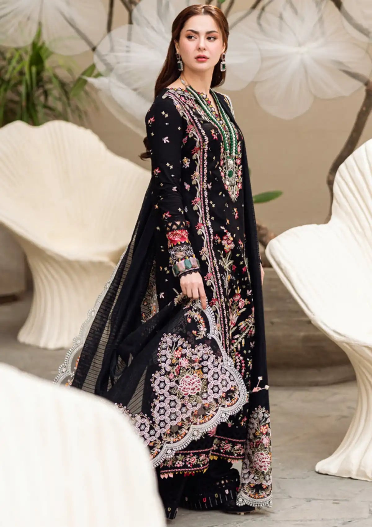 Qalamkar Sahil Luxury Lawn'25 FK-15 Hannah