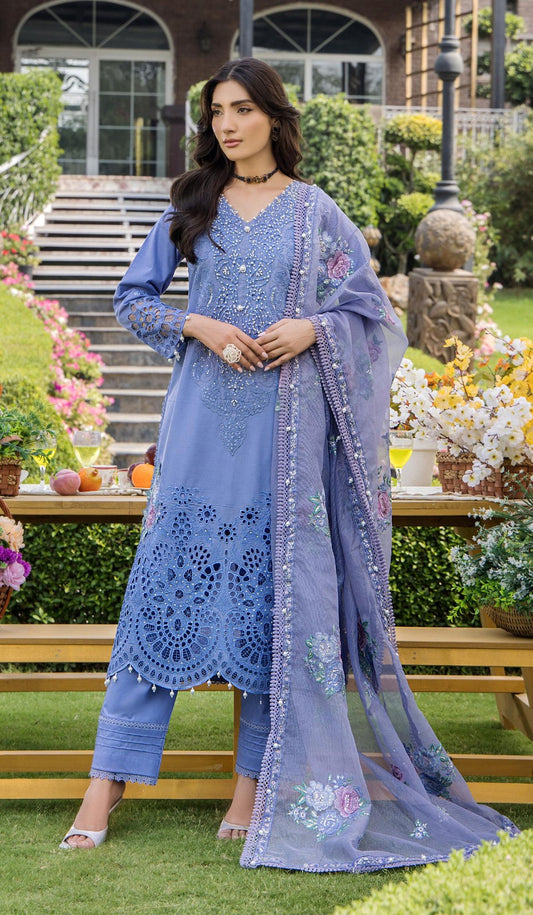 Eshaisha Luxury Lawn'25 Sky Grace
