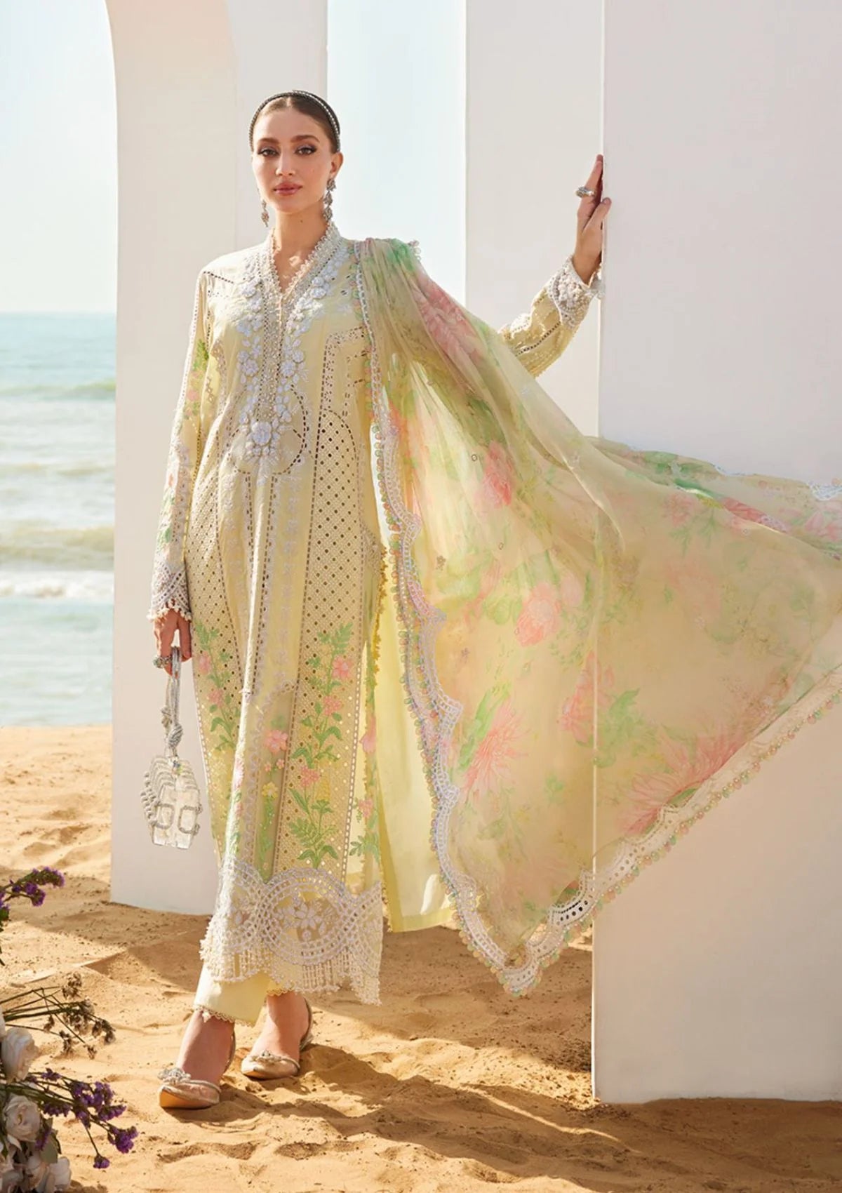 Maria B Luxury Lawn'25 Eid 2 D-04