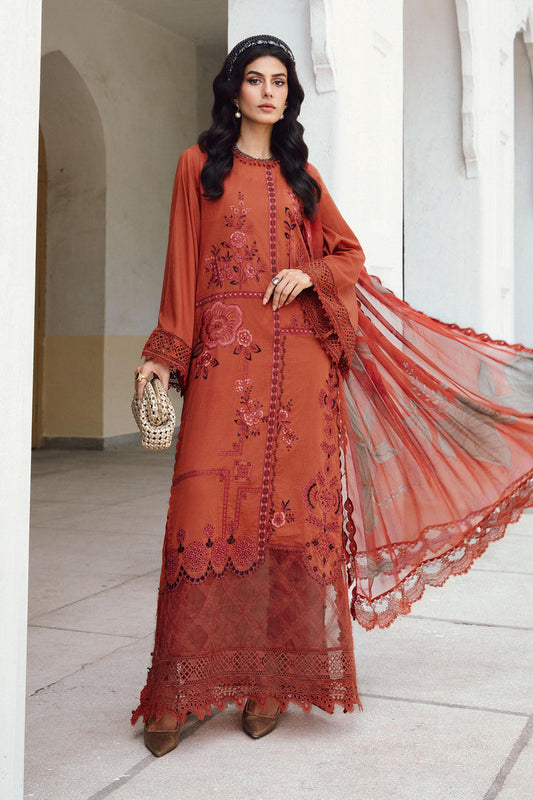 3 Piece Unstitched Embroidered Cambric Suit | MPT-2701-B