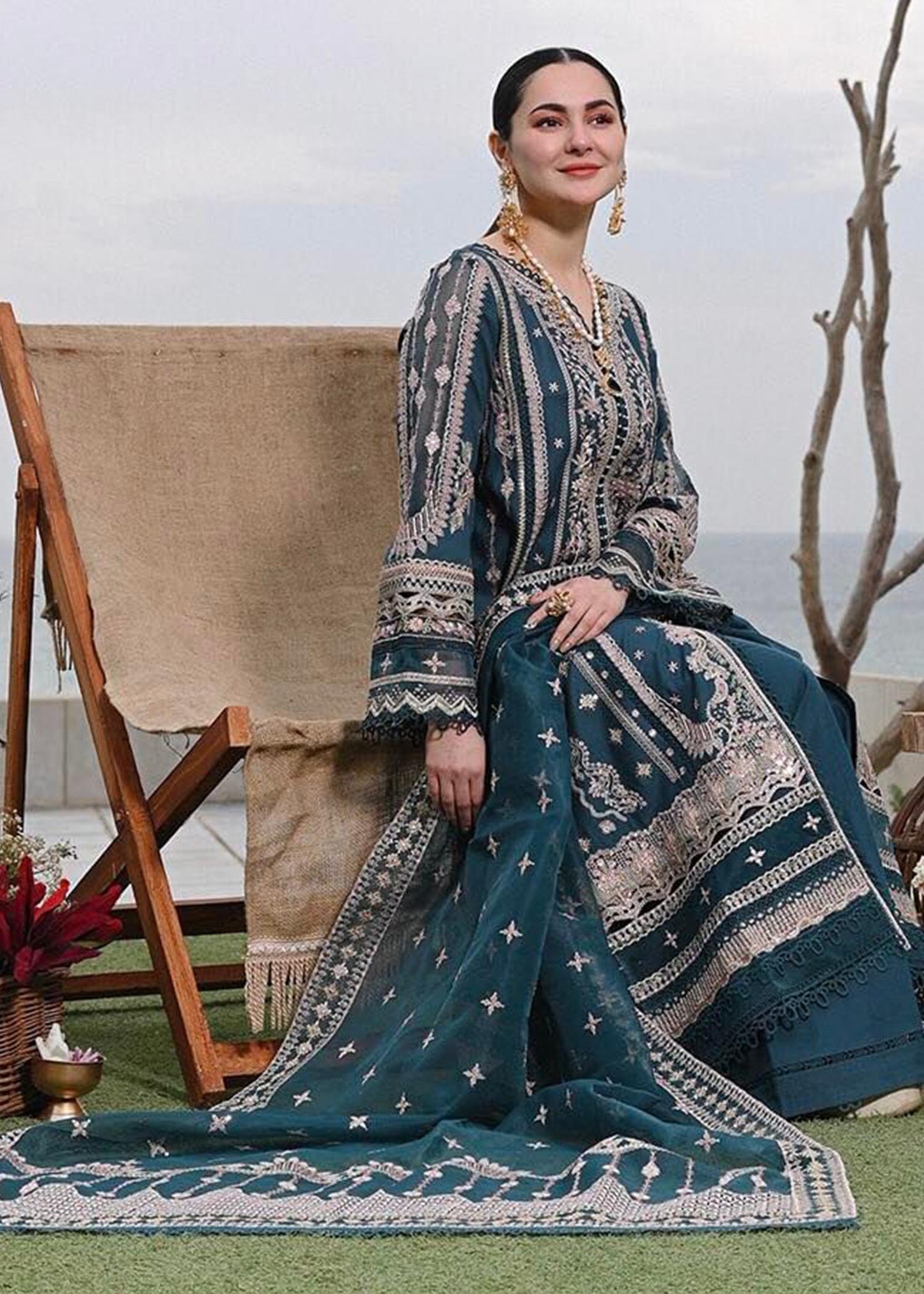 Qalamkar Meral Summer lawn'23 D-10
