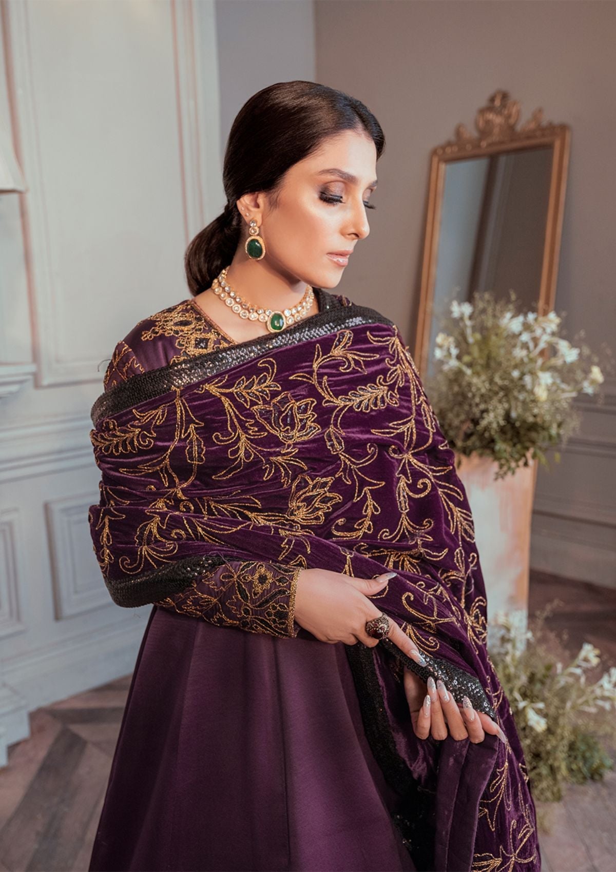 Asim Jofa Makhmal Royal Velvet '22 AJAM- 06 (Purple Jasper)