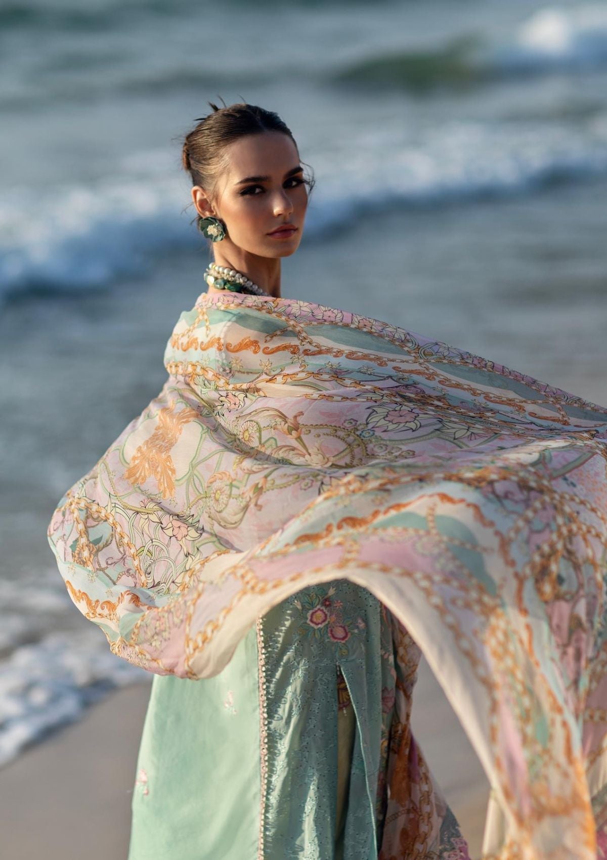 Ansab Jahangir Zoha Luxury Lawn'23 AJLL-09(Magnolia)