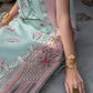 Crimson Luxury Lawn'24 D-06A-Sun Kissed-Sea Foam