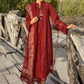Crimson Luxury Lawn'24 D-01A-Dancing Paisleys-Ruby