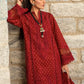 Crimson Luxury Lawn'24 D-01A-Dancing Paisleys-Ruby