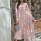 Crimson Luxury Lawn'24 D-07B-A Floral Mesh-Rose Pink