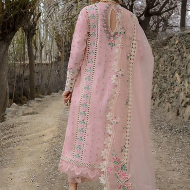 Crimson Luxury Lawn'24 D-05B-Believe In Her-Blush Pink