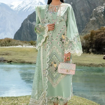 Crimson Luxury Lawn'24 D-02B-A French Brunch-Sage