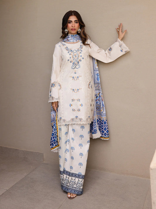 Faiza Faisal Luxury Lawn'25 MIRHA | 3PC UNSTITCHED