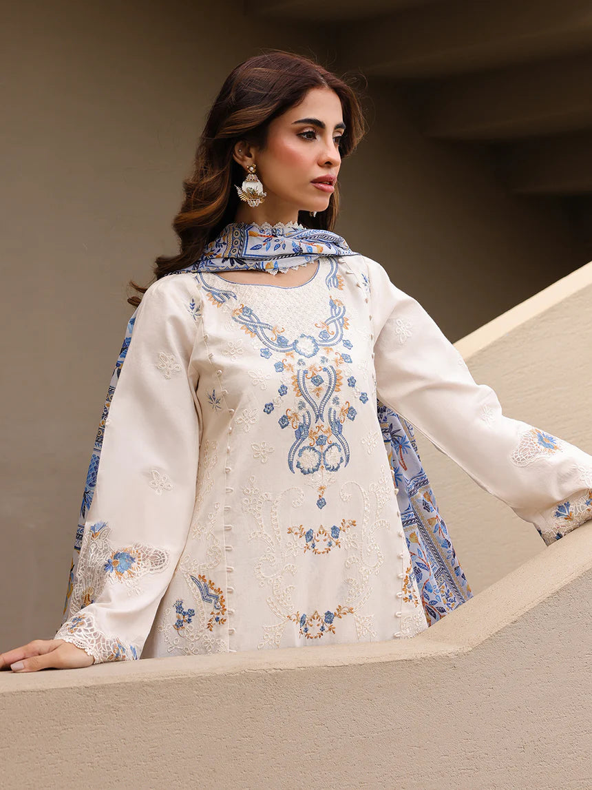 Faiza Faisal Luxury Lawn'25 MIRHA | 3PC UNSTITCHED