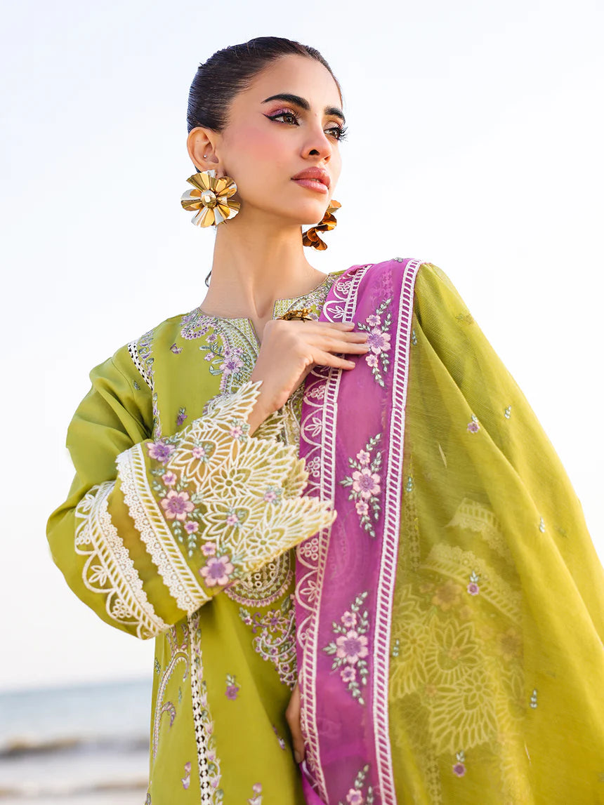 Faiza Faisal Luxury Lawn'25 HINA | 3PC UNSTITCHED