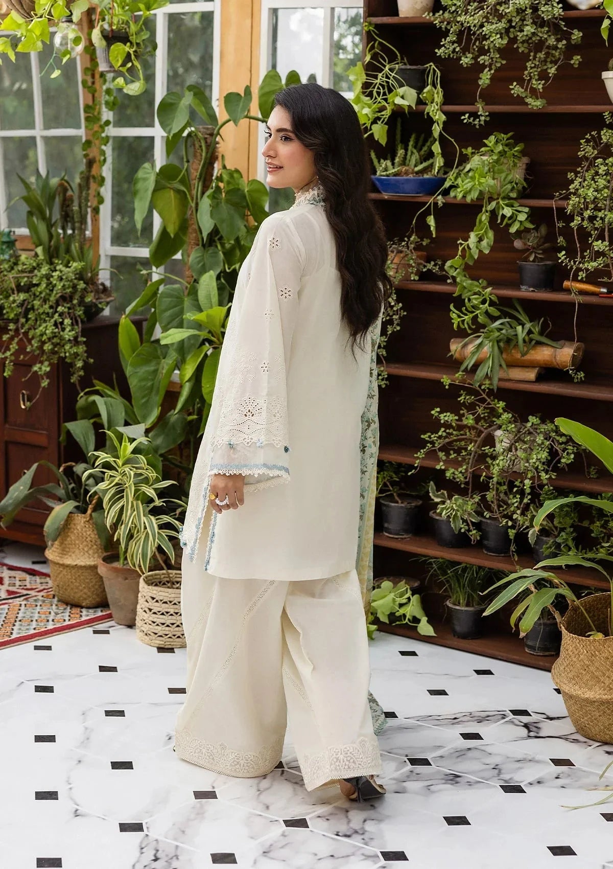 Elaf Ecraft Chikankari Chiffon '25 Eec-1B Pearlista