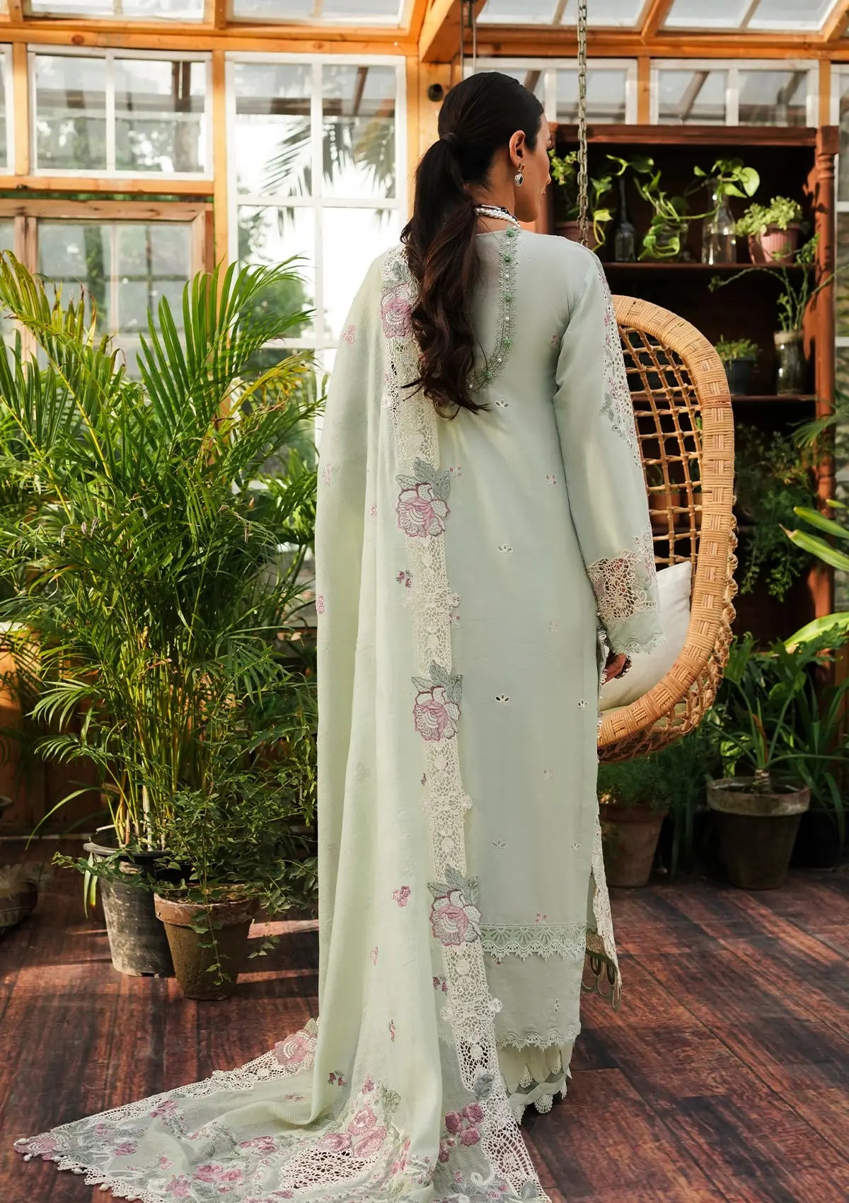 Kahf Luxury Lawn'24 KLE-01A Margarita - Mohsin Saeed Fabrics