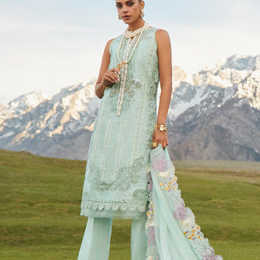 Crimson X Saira Shakira Eid Luxury Lawn'23 Pleated Perfection - D4 A