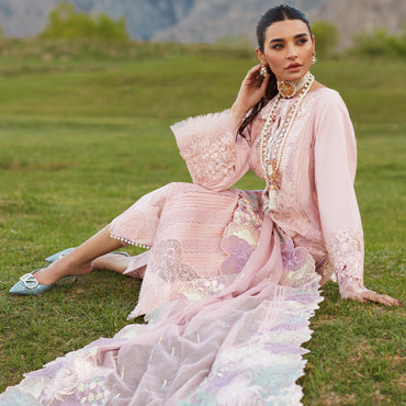 Crimson X Saira Shakira Eid Luxury Lawn'23 Pleated Perfection - D4 B