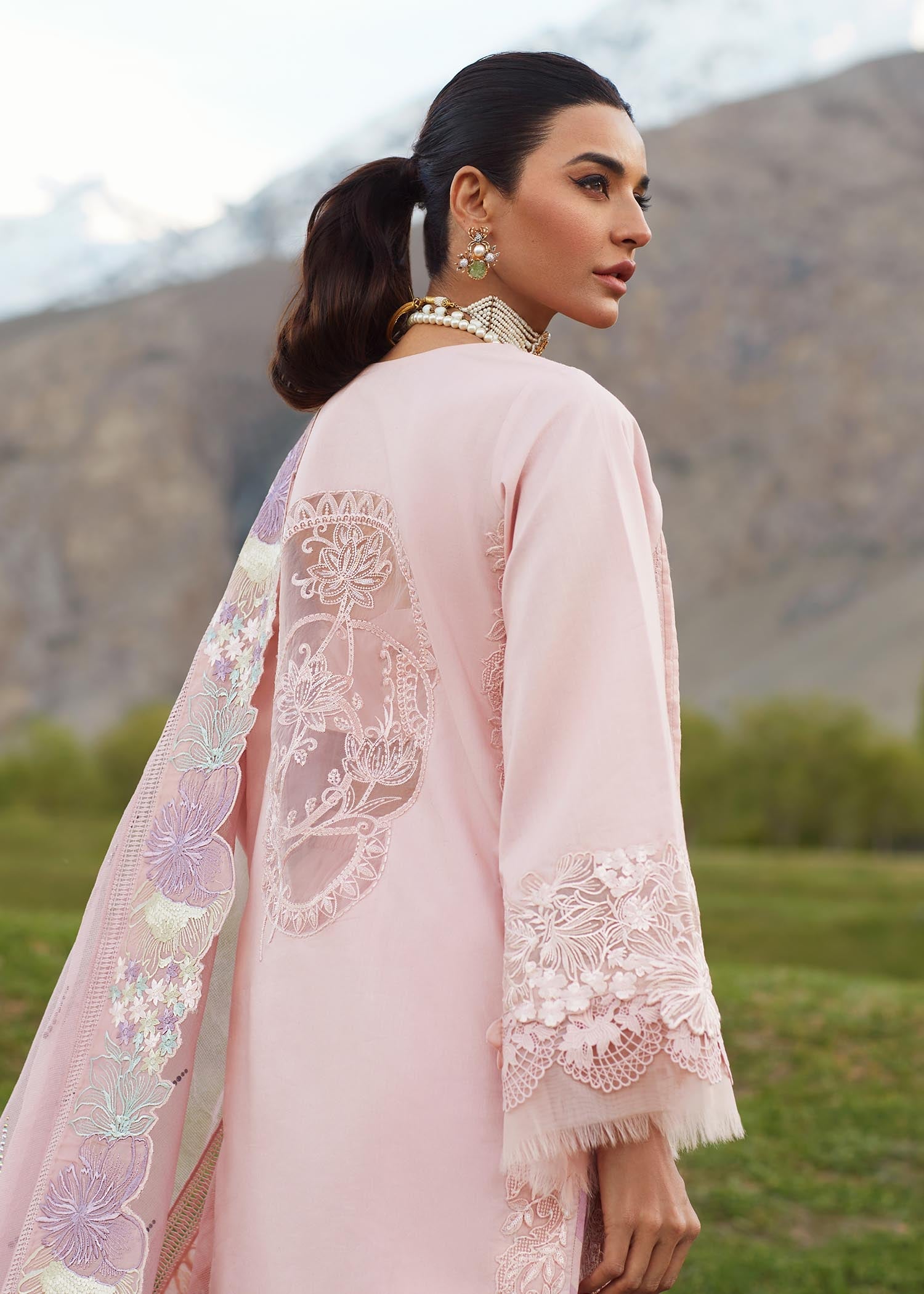 Crimson X Saira Shakira Eid Luxury Lawn'23 Pleated Perfection - D4 B