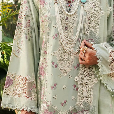 Kahf Luxury Lawn'24 KLE-01A Margarita - Mohsin Saeed Fabrics