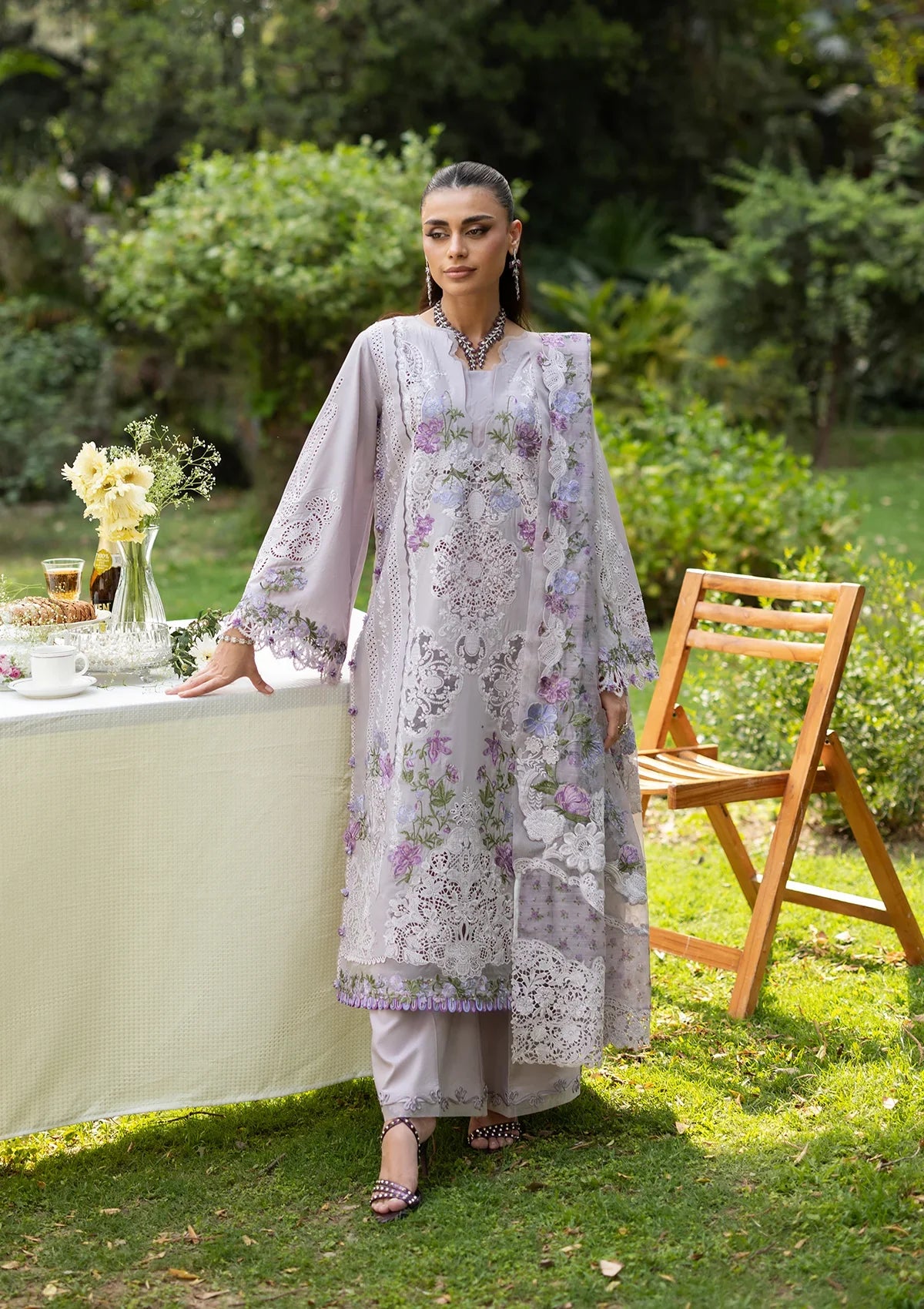 Elaf Luxury Lawn Vol-2'26 ELQ-4B PURE PLUM