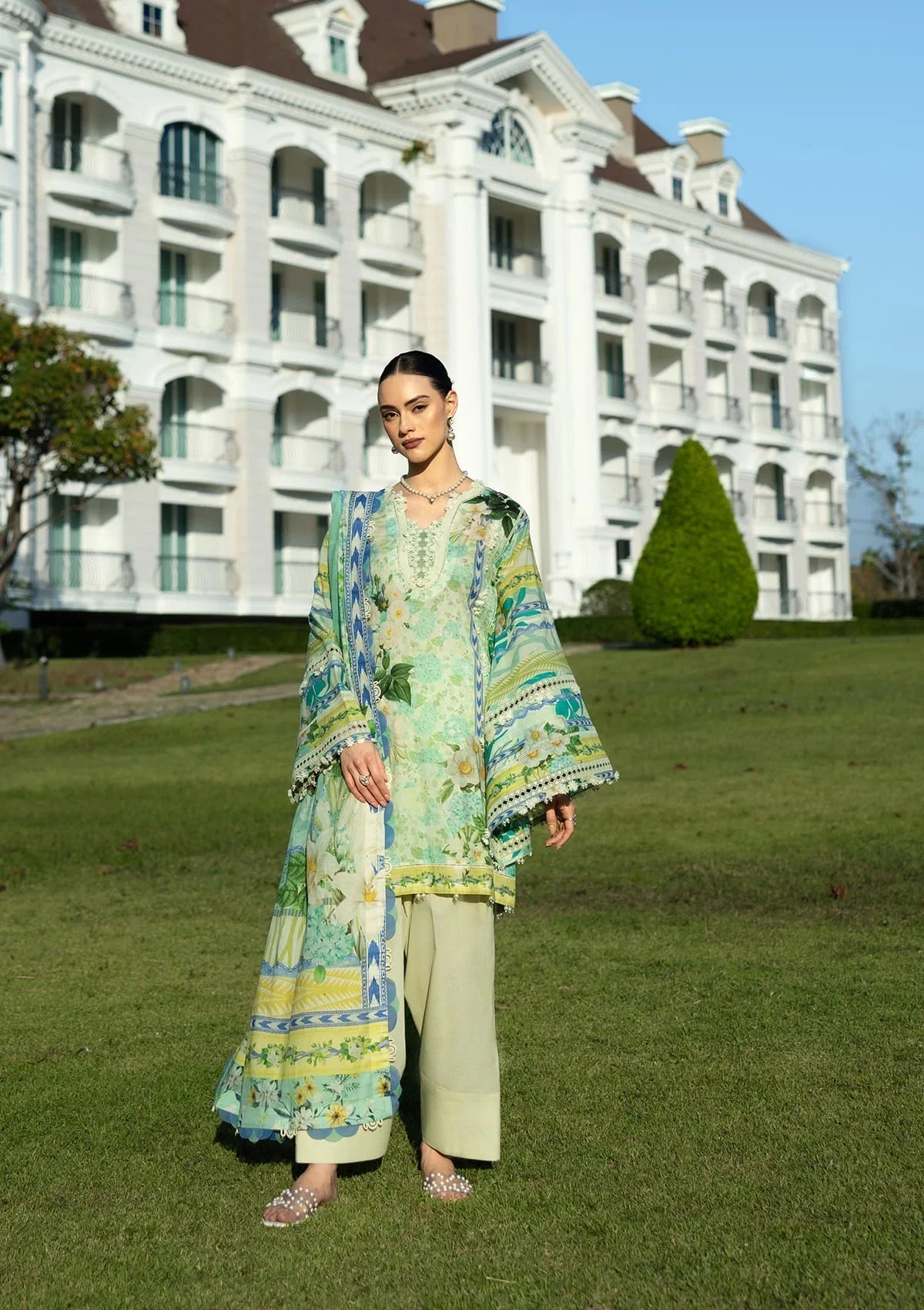 Elaf Prints Lawn'25 EPE-01B EMERALD ISLE