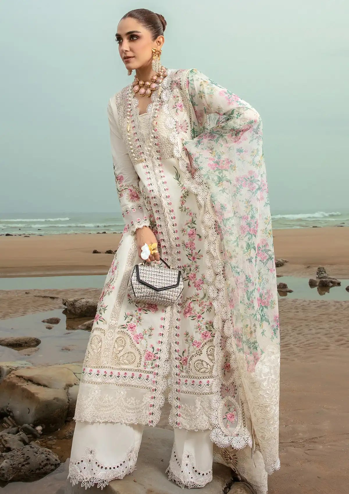 Saira Shakira By Crimson Lawn'24 Dove's Song-Cloud 4B - Mohsin Saeed Fabrics