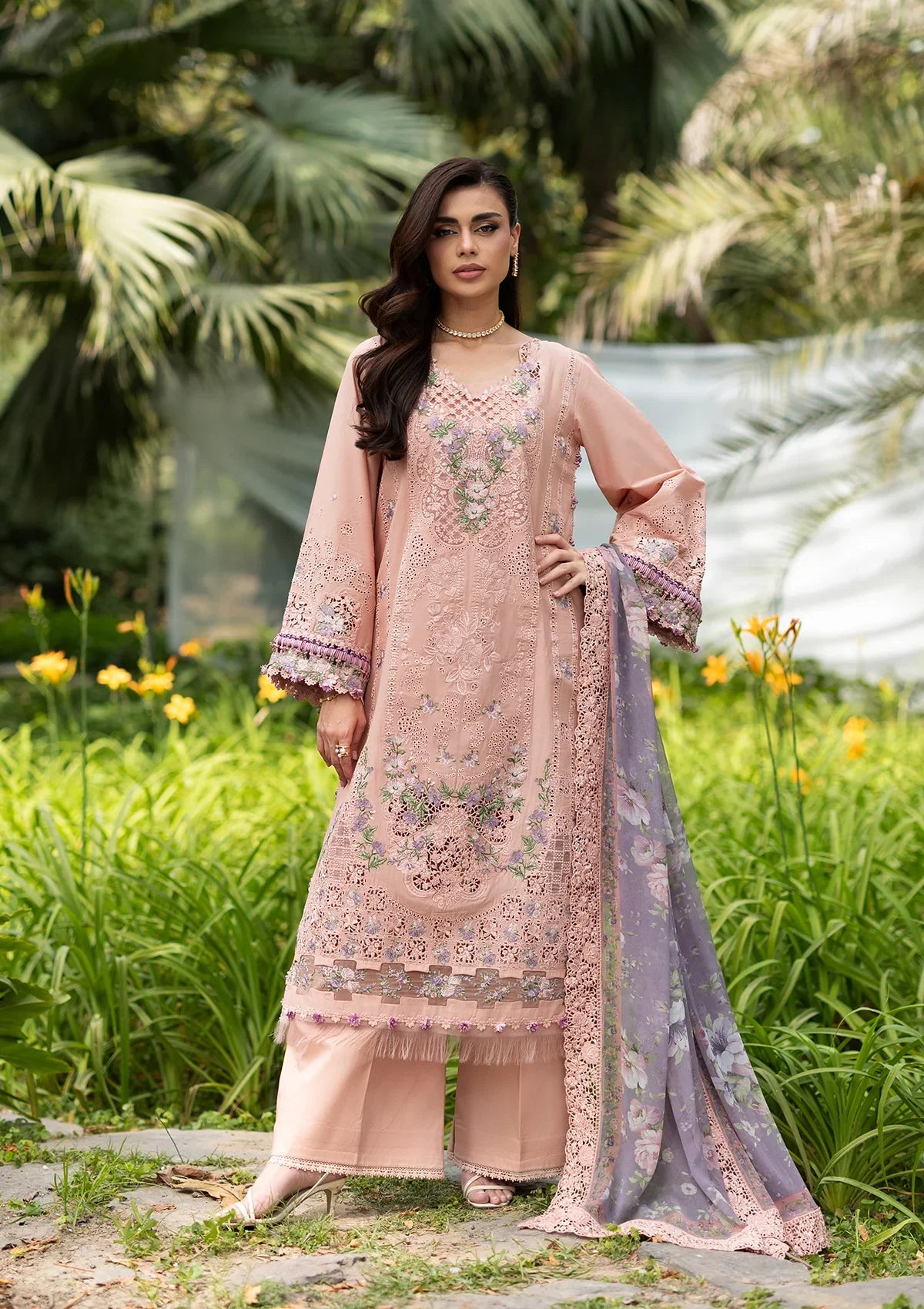Elaf Luxury Lawn Vol-2'26 ELQ-6A BLUSHING ROSE