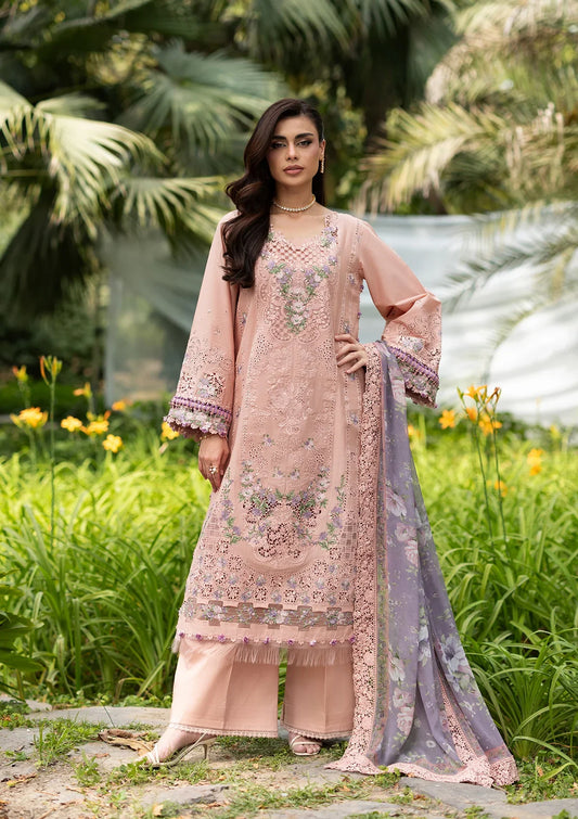 Elaf Luxury Lawn Vol-2'26 ELQ-6A BLUSHING ROSE