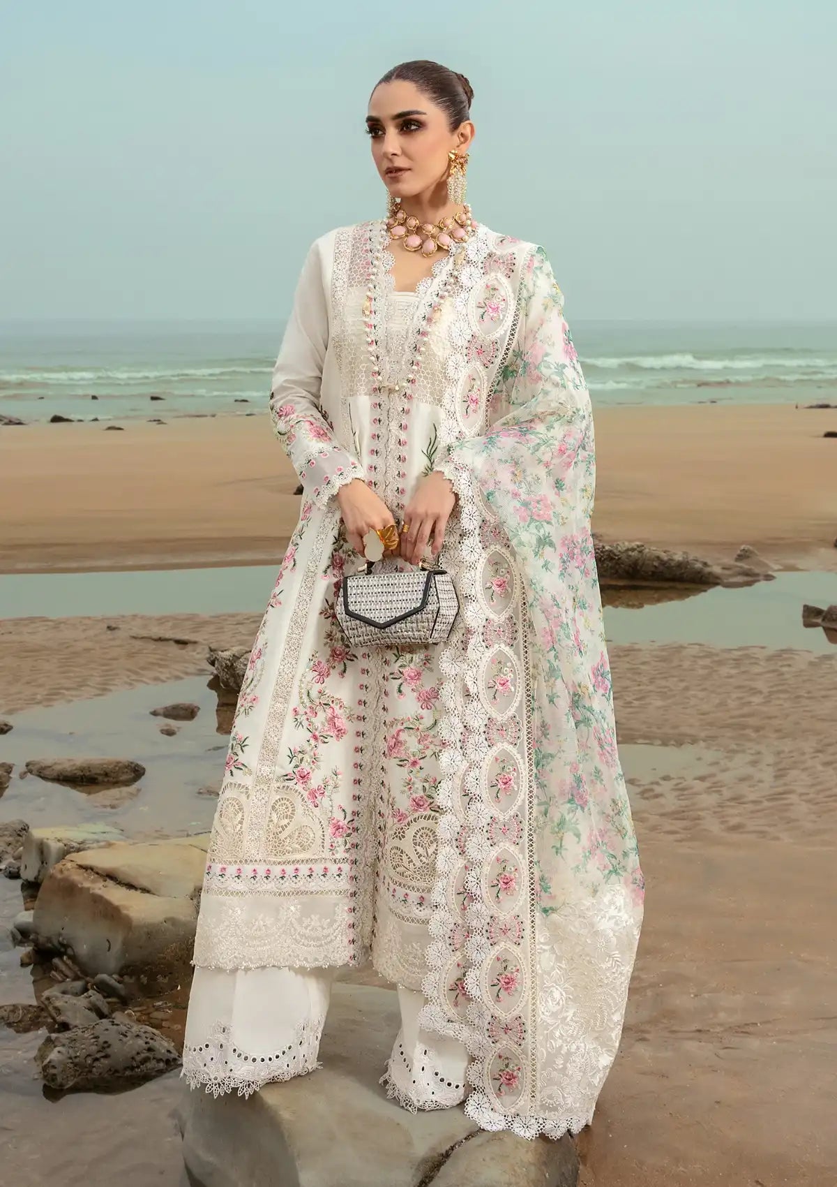 Saira Shakira By Crimson Lawn'24 Dove's Song-Cloud 4B - Mohsin Saeed Fabrics