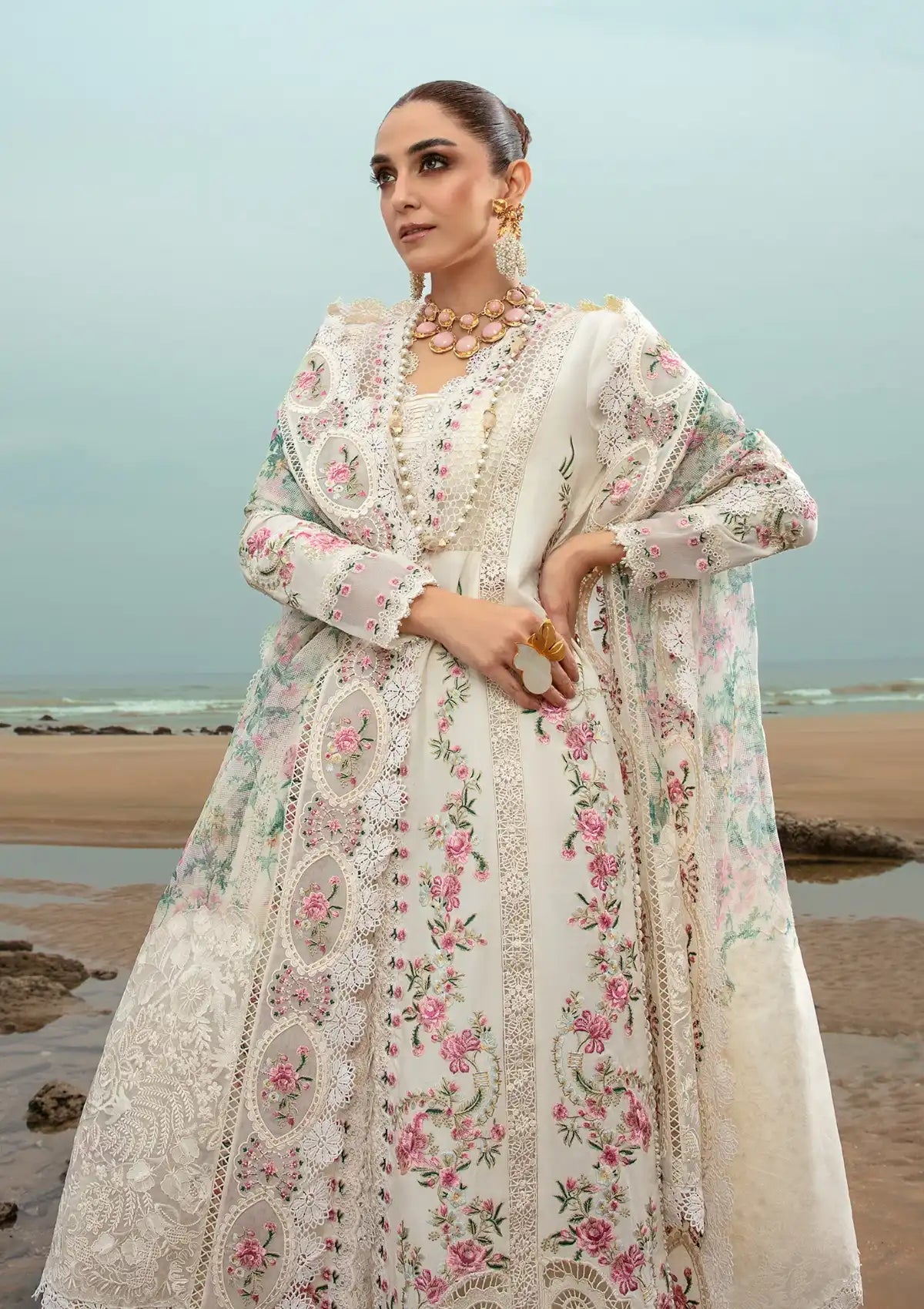 Saira Shakira By Crimson Lawn'24 Dove's Song-Cloud 4B - Mohsin Saeed Fabrics