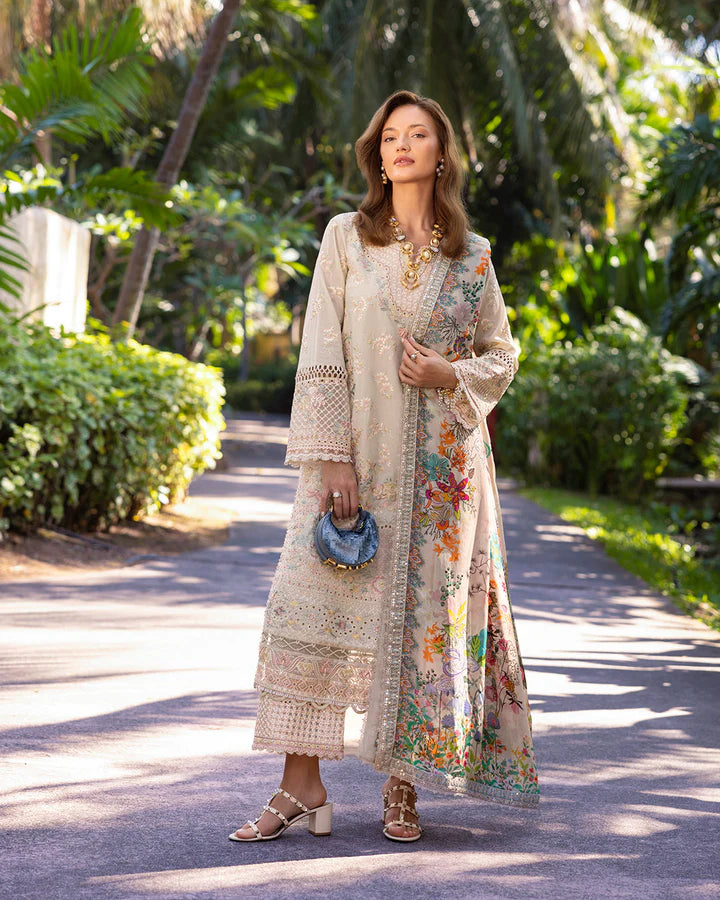 Faiza Saqlain ZInnia Luxury Lawn'25 Delilah