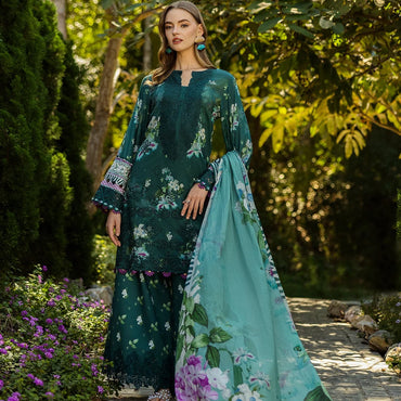 Elaf Chikankari Lawn'25 ELK-07B JADE EMBRACE