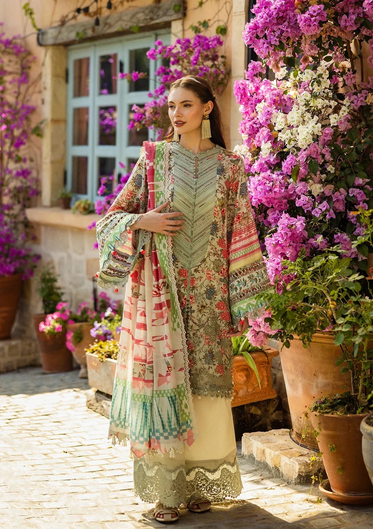 Elaf Chikankari Lawn'25 ELK-01B GIARDINO