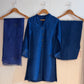 Raw Silk 2pcs  Stitched(Royal Blue)