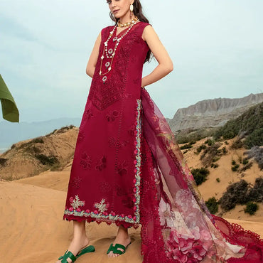 Saira Shakira By Crimson Lawn'24 Lillie de Jong-Cherry 3A - Mohsin Saeed Fabrics