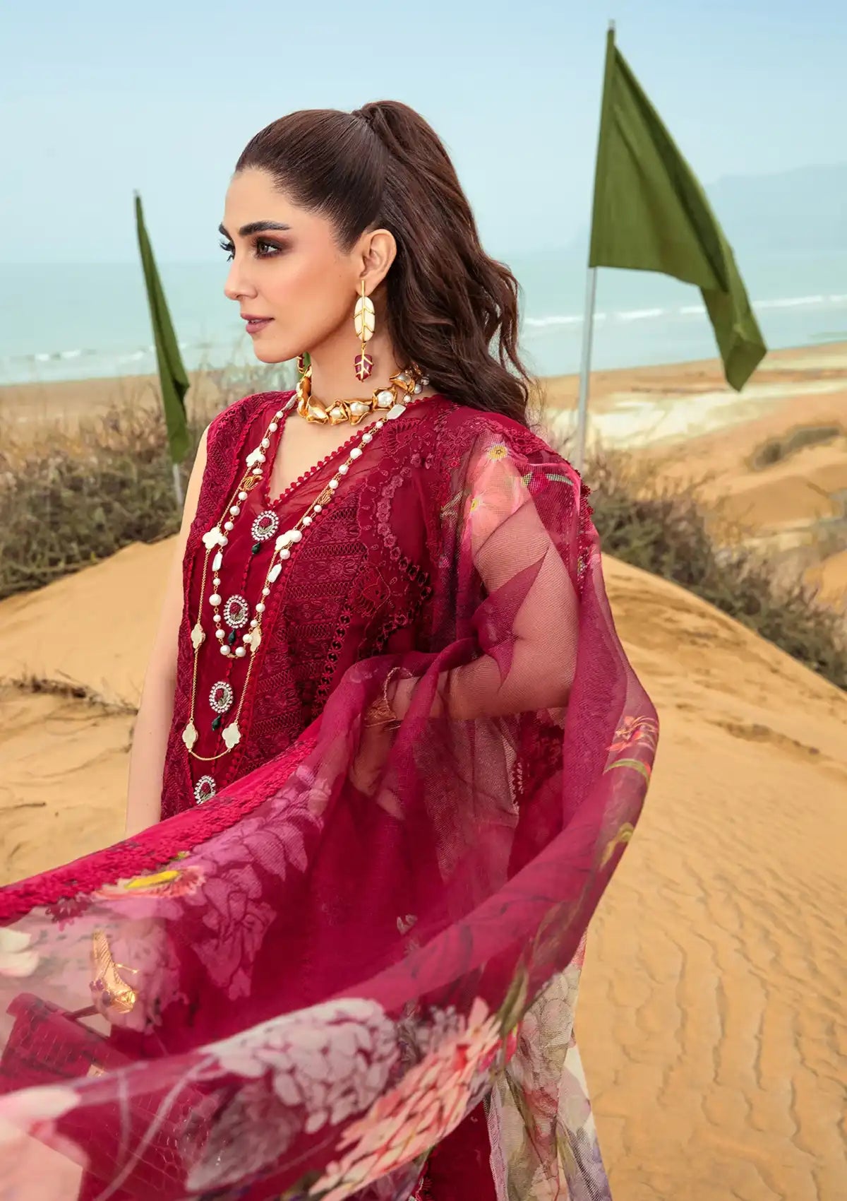 Saira Shakira By Crimson Lawn'24 Lillie de Jong-Cherry 3A - Mohsin Saeed Fabrics