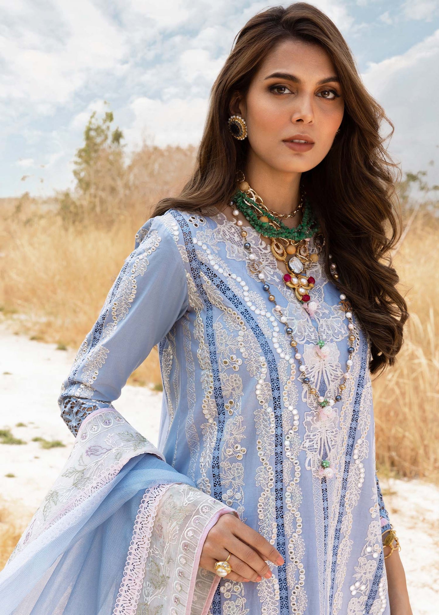 Saira Shakira Luxury Lawn'25 NADINE-A