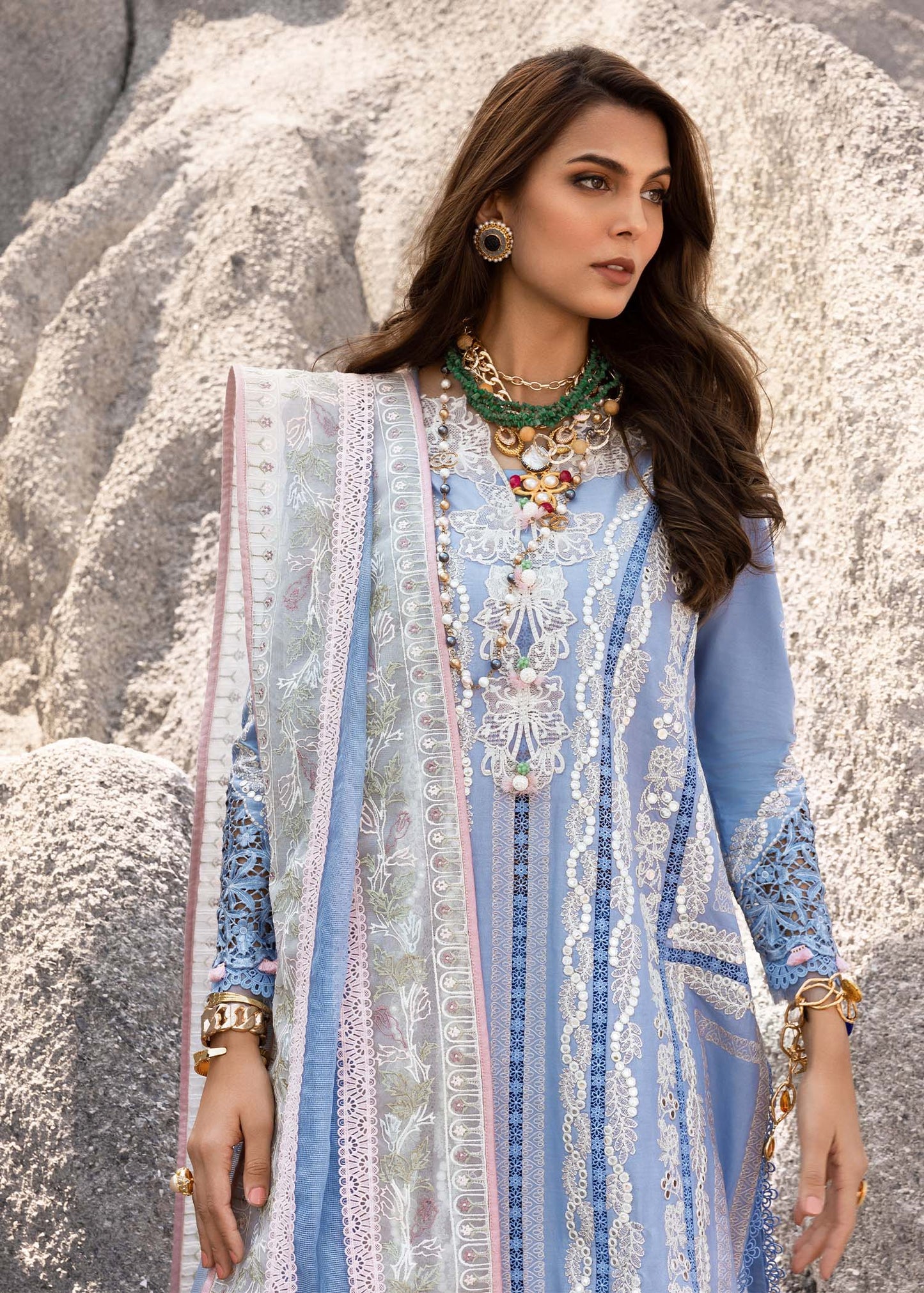 Saira Shakira Luxury Lawn'25 NADINE-A