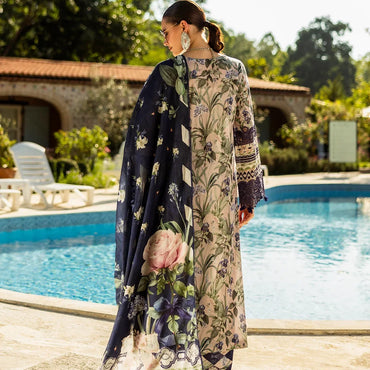 Elaf Chikankari Lawn'25 ELK-08B AZZURRO