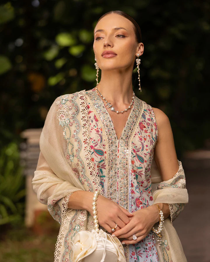 Faiza Saqlain ZInnia Luxury Lawn'25 Danica